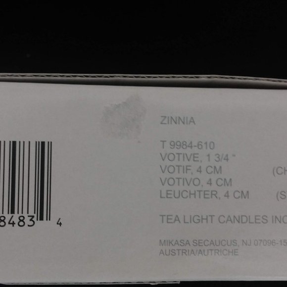 NEW Mikasa Crystal Tea Light Candle Holders Zinnia - Picture 5 of 5